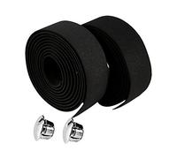 KIMISS Guidon de Vélo de Route Camouflage Guidon Wrap Mousse de Caoutchouc 2pcs Vélo de Route Vélo Guidon Grip Wrap Tape 2 Bouchons de Barre (Noir Blanc) (Noir)