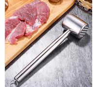 KIMISS Hammer de Viande en Acier Inoxydable - Mallet à Double Face pour un Livre de Viande Facile dans la Cuisine - Conception Ergonomique avec Crochet pour le Rangement