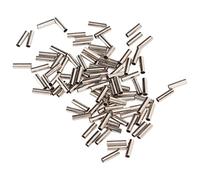 KIMISS Haute stabilité 100 Pièces Kit de Manchons à Sertir à Baril Unique Corrosion Bonne Fixation Connecteurs de Tube de Ligne de Pêche pour la Pêche Kit de Manchon de Boucle de Sertissage en (2.4#)