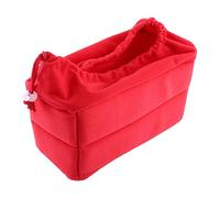 KIMISS Housse de Protection Antichoc pour Sac Photo 3 Couleurs, Cloison D'insertion Universelle Rembourrée avec Séparateurs Réglables, Doublure en Velours, Matériau Antistatique pour (Rouge)