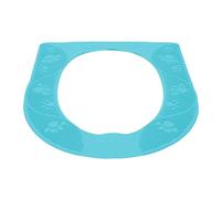 KIMISS Housse de Siège de Toilette Lavable, Conception en Silicone Antidérapante pour Salle de Bain, Utilisation Durable 4 Saisons (BLUE)