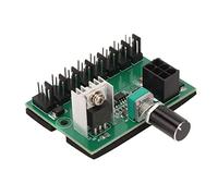 KIMISS Hub de Contrôleur de Répartiteur de Ventilateur NKFV8 1 DC 12V PWM - Hub de Ventilateur PC à 8 Canaux pour 4 Broches 3 Broches 2 avec Réglage de la Vitesse
