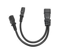 KIMISS IEC320 Cord Corde C14 à Dual C15 Power Splitter - Câble Séparateur Y pour Les Lampes de Bureau et Les Imprimantes, 12,6 Pouces de Long, 10A 250V Nominales
