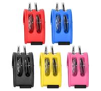 KIMISS Instrument de Musique à Percussion 5 Pièces Tambourin à Pied 2 Rangées de Jingles en Métal en Forme de Demi-lune - Accessoire de Tambour à Pied - Instruments de Musique/batterie et