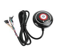 KIMISS Interrupteur à Bouton d'alimentation pour PC, ABS Léger, Plug and Play, Interrupteur d'alimentation à Distance pour Ordinateurs de Bureau et Cafés Internet (2USB+AUDIO)