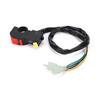 KIMISS Interrupteur de Moto, Bouton D'arrêt de Moto Interrupteur D'allumage du Guidon On Off Starter Fit pour 50 110 125 Pit Quad Dirt Bike