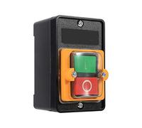 KIMISS Interrupteur Marche/arrêt monophasé, Accessoires de Machine-Outil de commutateur de Bouton-Poussoir étanche à l'eau on/Off 10A 380V