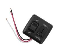 KIMISS Interrupteur variateur d'intensité 12 V avec variateur d'intensité pour ampoules halogènes LED, camping-car, voiture, camion