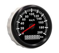 KIMISS Jauge de Compteur de Vitesse GPS 85 Mm/3,35 Pouces, Jauge de Compteur Kilométrique Numérique étanche IP67 avec Rétroéclairage Rouge pour Bateau de Yacht