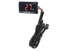 KIMISS Jauge de Température d'eau Mince Universelle pour Moto, écran LCD DC12V, avec té de 16mm pour Moto + Compteur de Température Numérique avec Adaptateur de Capteur de + Compteur de d'eau de