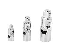 KIMISS Jeu d'adaptateurs de Douille à Joint Universel - 3 Pièces Rotatifs 1/4" 3/8" 1/2" pour Perceuse électrique et Clés à Cliquet, Conception Polyvalente en Acier