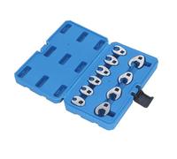 KIMISS Jeu de 10 Clés à Pied de Biche, clé à écrou évasé de 3/8 Pouces pour Usage Automobile, clé de Plomberie Métrique en Forme de U 10-22mm