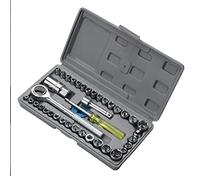 KIMISS Jeu de 40 Clés à Douille d'entraînement - tailles SAE et Métriques, Kit d'outils Portable pour Réparation Automobile, Usage Domestique, Comprend un Cliquet, une Tige 'extension et un