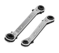 KIMISS Jeu de Clés à Cliquet CT122 pour Réparation de Climatiseur et de Réfrigérateur, Outils en Acier Inoxydable 1/4, 3/16, 5/16, 3/8 pour l'entretien Ménager