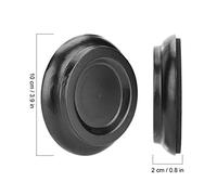 KIMISS Jeu de Coussinets de Pied de Piano Ronds en Bois de Hêtre, 4 Pièces, pour Tasses à Roulettes de Piano Droit, Accessoires Anti-s Noirs (BLACK)