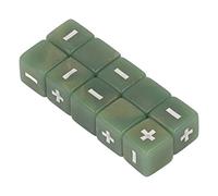 KIMISS Jeu de Dés de Signe Plus Moins, 20 Pièces, Dés Mathématiques de 16mm pour l'apprentissage Précoce et Le Développement des Compétences en Calcul (Vert Clair)