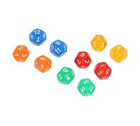 KIMISS Jeu de Dés Transparents à 12 Faces - 40 Dés Translucides Imperméables pour Jeux de société, Activités en Classe et Enseignement des Mathématiques - de Jeu aux Couleurs Vives