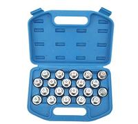 KIMISS Jeu de Douilles pour écrous de Roue - 20 Pièces - Kit d'outils Antivol pour Voitures, Douilles Métalliques avec étui de Rangement pour le Retrait et l'installation du Verrou de Roue