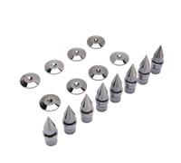 KIMISS Jeu de Pointes de Haut-parleurs pour Amplificateurs et Caissons de Basses, Pieds d'isolation Réglables en Cuivre pour Platines et équipements Sonores