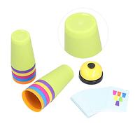 KIMISS Jeu de Tasses d'empilement coloré avec Cartes d'images - E Onal Baby Toys for Parent - Interaction, Développe Une Coordination œil-Main et Un Raisonnement Logique (#2)