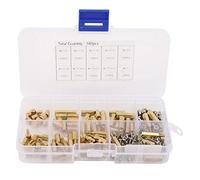 KIMISS Jeu de Vis à écrou de Pilier d'espacement en Laiton M2.5, 180 Pièces, avec étui de Rangement pour des Solutions de Montage Polyvalentes