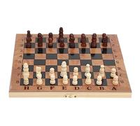 KIMISS Jeu d'échecs en Bois - Jeu d'échecs Pliable 3 en 1 avec Pièces pour Le Voyage et la Maison - Convient à Les âges