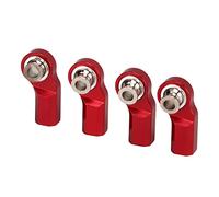 KIMISS Jeu d'embouts de Rotule de Voiture M3 RC pour Modèles SCX10 1/10, Composants de Direction Durables en Alliage d'aluminium (Rouge)