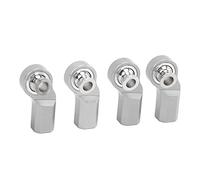 KIMISS Jeu d'embouts de Rotule de Voiture M3 RC pour Modèles SCX10 1/10, Composants de Direction Durables en Alliage d'aluminium (Silver)