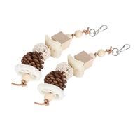 KIMISS Jouets à Mâcher pour Perruches + 2 Jouets pour Perroquets pour Animaux de Compagnie, Luffa Sepak Takraw, Corde en Peau Artificielle, Ne Tache Pas + Jouet à Mâcher Naturel + Fournitures pour