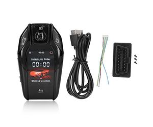 KIMISS Kit D'allumage Push Start, Universel TK800 et écran Tactile LCD Smart Key Remote Keyless Entry pour Tous les Modèles de Bouton Start Stop Engine(Le noir)