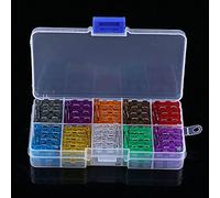 KIMISS Kit d'assortiment de Fusibles à Lame Moyenne 100pcs pour SUV - Comprend des Fusibles 2A à 25A, une Boîte de Rangement Pratique pour une Protection électrique de Voiture Fiable