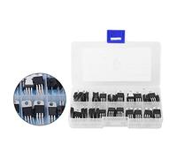 KIMISS Kit d'assortiment de Transistors Haute fiabilité avec Boîte de Rangement - 60 Pièces 10 Valeurs Transistor L7805CV LM317t pour les Professionnels de l'électronique - Performance Stable