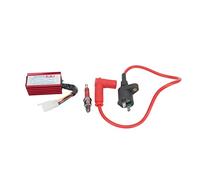 KIMISS Kit de Bobine D'allumage CDI, 5 Broches AC CDI Box A7TC Kit de Bougies D'allumage pour 50 70 90 110 125 150 Pit Dirt Motor Bike (caoutchouc D'aluminium)