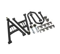 KIMISS Kit de Bras Oscillant D'amortisseur de Suspension Avant de 350 Mm, Kit de Suspension de Biellettes de Direction à Rotule Supérieure Inférieure pour GY6 110 150 200 ATV