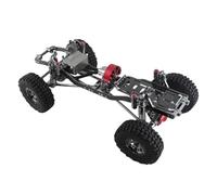 KIMISS Kit de Cadre de Voiture RC pour SCX10-alliage d'aluminium Durable et Fiber de Carbone-châssis sur Chenilles 1/10 RC avec Empattement de 313mm