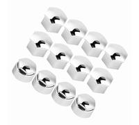 KIMISS Kit de Capuchon de Couvercle D'écrou Antivol de Roue de Voiture pour Vis de 17mm, Protection Contre la Poussière, Jante de Moyeu Automatique-Noir Gris argenté (Silver)