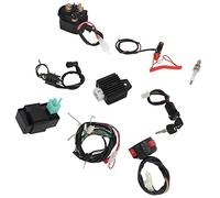 KIMISS Kit de Faisceau de Câblage électrique pour VTT 4 Temps 50, 70, 90, 110, 125, Comprend CDI, Bougie d'allumage, Bobine, Régulateur et Assemblage d'allumage Complet