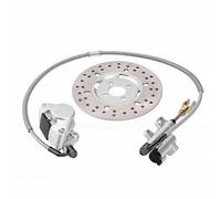 KIMISS Kit de Frein Arrière Hydraulique, Système Hydraulique avec Disque 190mm, Maître-Cylindre à Pédale avec Aérations Plaquettes pour 125ml 150ml 200ml 250ml Quad ATV Go Kart