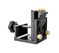 KIMISS Kit de Gabarit de Trou de Poche Réglable à 15 °, Profondeur 12 à 45mm, Outil de Menuiserie avec Vis, Bouchons, Clés Hexagonales, 46 Pièces