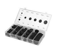 KIMISS Kit de Joint de Câble de Câblage électrique à Bague d'étanchéité Fermée Noire de 170 Pièces-ensemble d'œillets en Caoutchouc avec Boîte de Rangement pour Diverses Applications