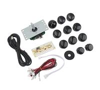 KIMISS Kit de Joystick de Contrôleur USB DIY avec Boule Ovale et Puce de Contrôle pour un Jeu - Installation Facile, Connexion USB, Boule Amovible et Conception Anti-poussière (BLACK)