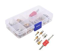 KIMISS Kit de Noyau de Valve de Climatisation R134a, 40 Pièces de Remplacement, Outil de Démontage Inclus pour une efficacité de Réparation Améliorée