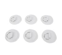 KIMISS Kit de Patchs en D en Acier Inoxydable pour Bateau Gonflable et Kayak - Anneaux en D en PVC Durable avec Crochets de Corde pour Systèmes de Gréement Sécurisés (Grey)