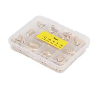 KIMISS Kit de Plombs de Pêche avec Poids en Laiton pour la Pêche au Bar - 46 Pcs Plombs Assortis avec Boîte de Tacle pour l'eau Douce et l'eau Salée