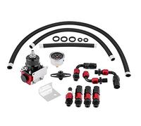 KIMISS Kit de Régulateur de Pression de Carburant Universel Réglable Jauge d'huile 0-100 psi