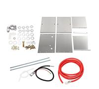 KIMISS Kit de Relocalisation de Boîtier de Batterie Universel en Acier Inoxydable Robuste Haute Résistance pour les Véhicules - Kit Complet de Relocalisation de Boîtier de Batterie - Automobile