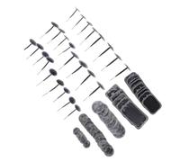 KIMISS Kit de Réparation de Pneus, Pièces de Rechange, Rustines Caoutchouc 74 Pièces, 5 Types, 32mm 42mm 57mm 65x80mm 70x115mm avec Bouchons pour Voitures