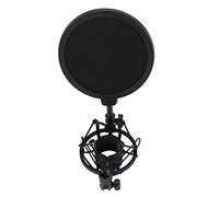 KIMISS Kit de Stand et Filtre Microphone Professionnel - Support de Choc pour l'enregistrement Clair, adapté à AT2020, Bleu et Plus