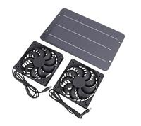 KIMISS Kit de Ventilateurs d'extraction à énergie Solaire pour Poulailler et Serres-Panneau Solaire Haute efficacité 7W avec Filet de Protection