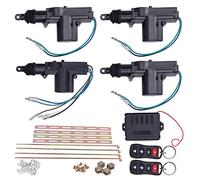 KIMISS Kit de Verrouillage Central à Distance 12V, Système D'entrée sans clé avec Indicateur LED, Distance de Télécommande de 100 M, 2 Ans de Durée de Vie Applicable, Fil de Cuivre